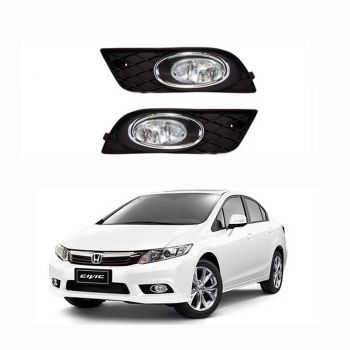 Honda Civic DLAA Fog Lamps Black Chrome HD552 - Model 2012-2016